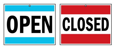 Open Closed 3 sign image