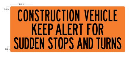 Construction Vehicle SS 24x60 v2 sign image