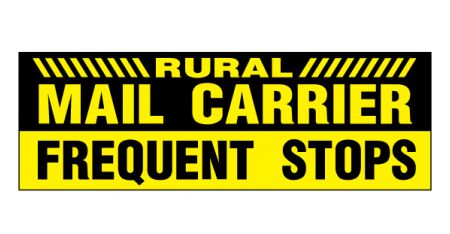 Rural Mail Caution Frequent Stops decal image