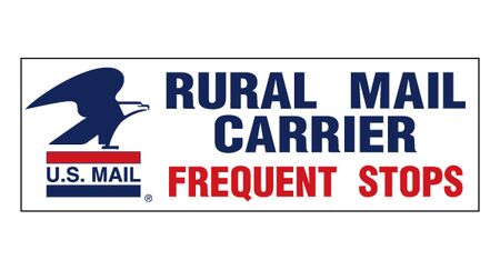 US Mail Caution Frequent Stops decal image