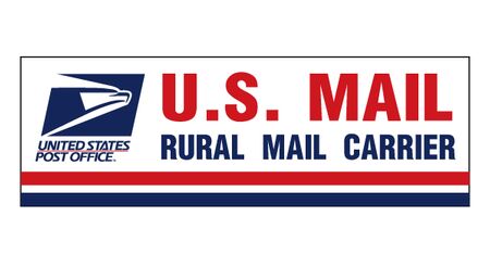 US Rural Mail Caution Frequent Stops decal image