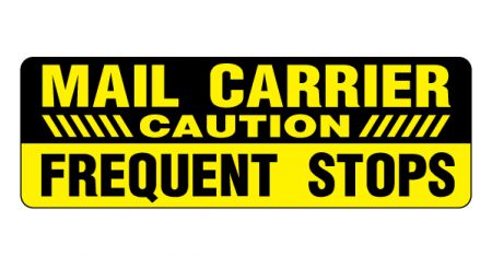 Mail Carrier Caution Frequent Stops magnetic image