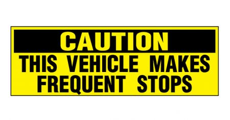 Caution Frequent Stops decal image