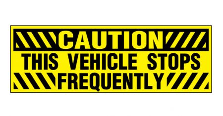 Stops Frequently decal image