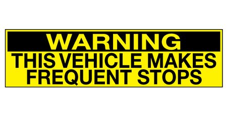 Warning Frequent Stops decal image