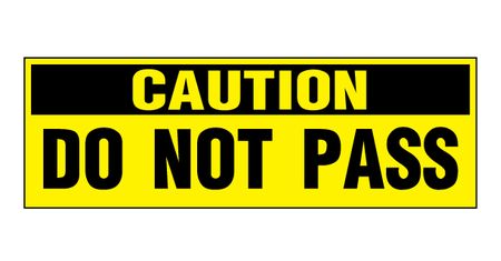 Caution Do Not Pass decal image