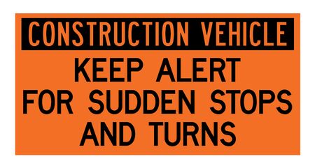 Construction Vehicle Sudden Stops decal image