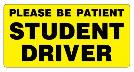Please Be Patient Student Driver 12x24 magnetic image