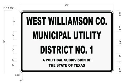 West Williamson County 24x36 Sign image