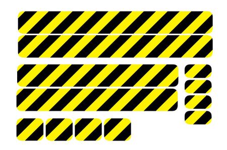 Caution stripe small magnet sign kit image