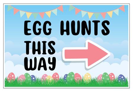 Egg Hunts This Way 24x36 sign image