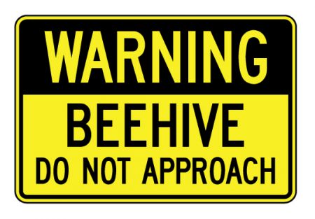 Warning Beehive sign image