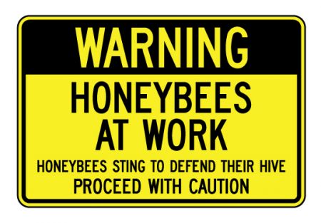 Warning Bees At Work sign image
