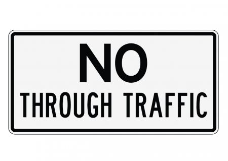 NO Through Traffic sign image