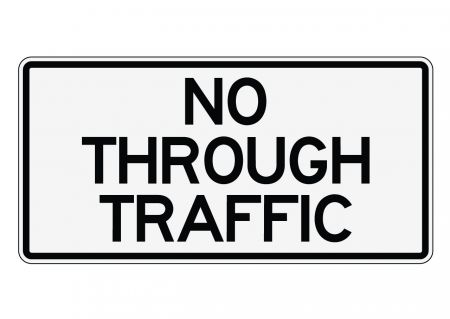 No Through Traffic sign image