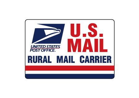 U.S. Mail Carrier 12x18 magnetic sign image