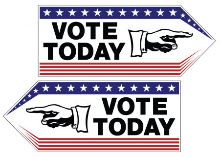 Vote Today spinner sign image