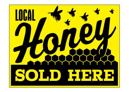 Local Honey Sold Here sign image