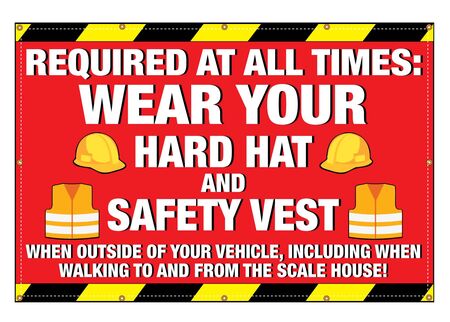 Wear Your Hard Hat 48" x 72" Banner Image