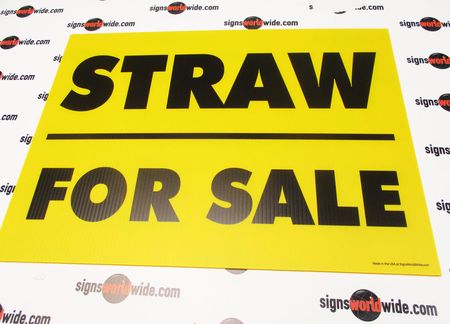 Straw For Sale Yard Sign Image 2