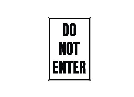 Do Not Enter sign image