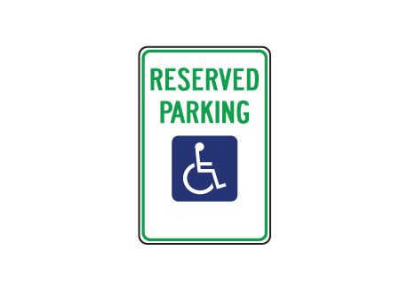 Reserved Parking sign image