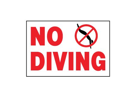 No Diving sign image