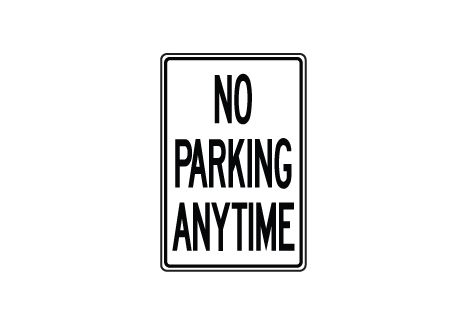 No Parking Anytime sign image