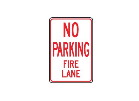 No Parking Fire Lane sign image