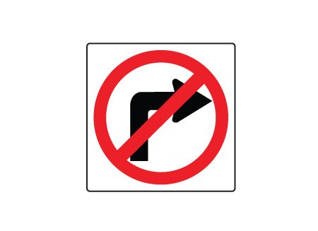 No Right Turn symbol sign image