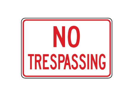 No Trespassing sign image