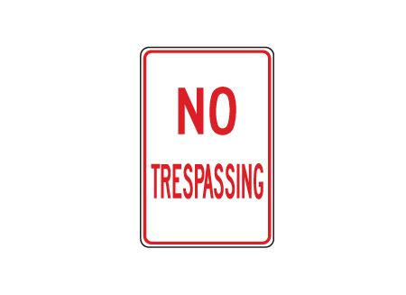 No Trespassing vertical sign image