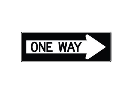 One Way Right Arrow symbol sign image