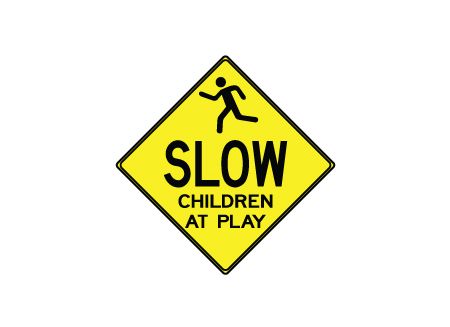 Slow Children Sign 8"x12" .040″ Aluminum English/Spanish X5631 