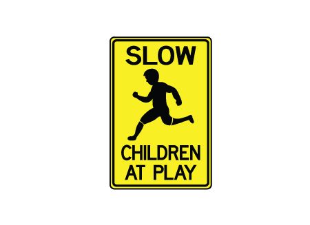 Slow Children at Play sign image