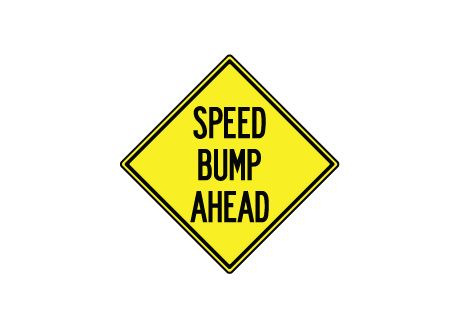 Speed Bump Ahead sign image