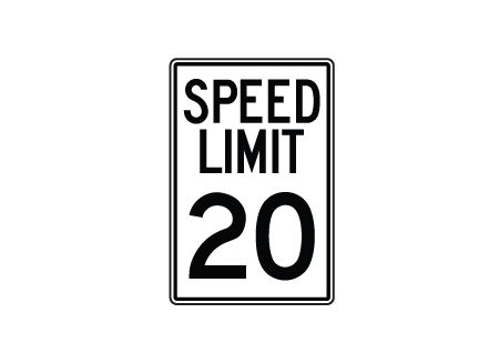 Speed Limit 20 MPH sign image