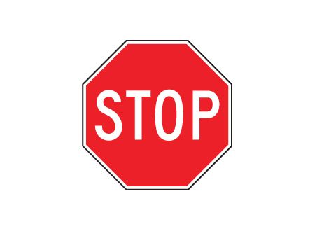 30" Stop sign image