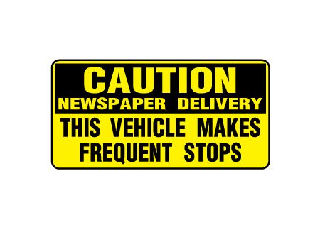 Caution News 6x12 aluminum sign image