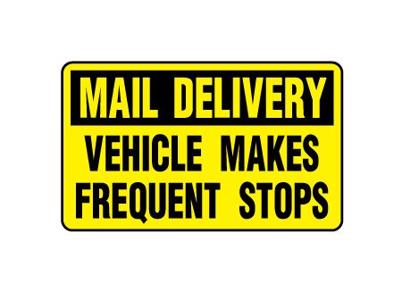 Mail Delivery Vehicle Makes Frequent Stops magnetic image