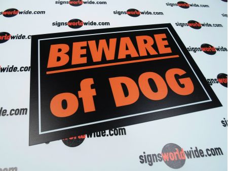 Beware of Dog sign image