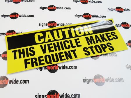 Caution Frequent Stops decal image