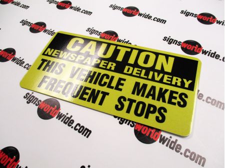 Aluminum 6x12 Caution sign image