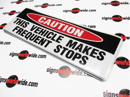 Caution Frequent Stops 3 Magnetic sign image