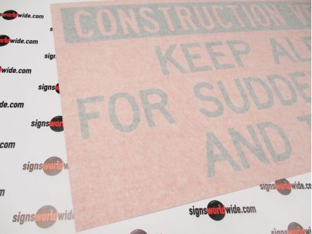 Construction Vehicle Decal with Transfer Tape