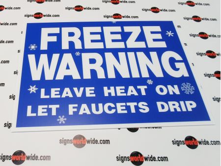 Freeze Warning 1 sign image
