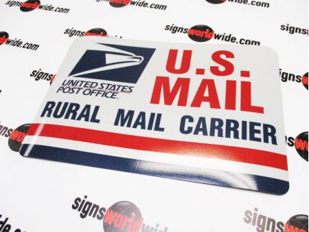 US Rural Mail 8x12 Reflective sign image