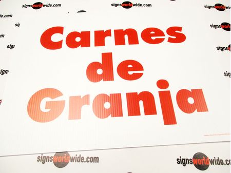 Carnes de Granja Yard Sign Image 1