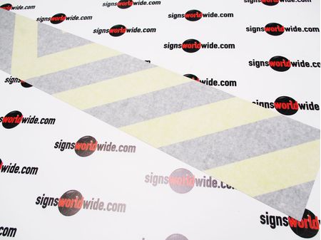 Caution Stripe Decal With Transfer Tape Image 1