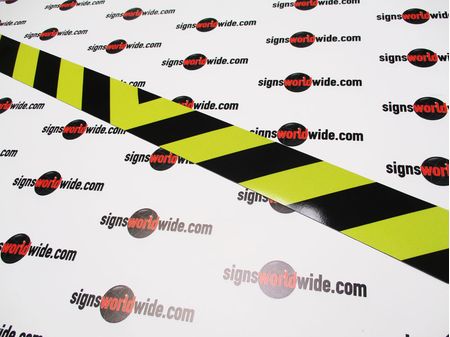 Caution Stripe Magnetic Reflective Sign Image 1